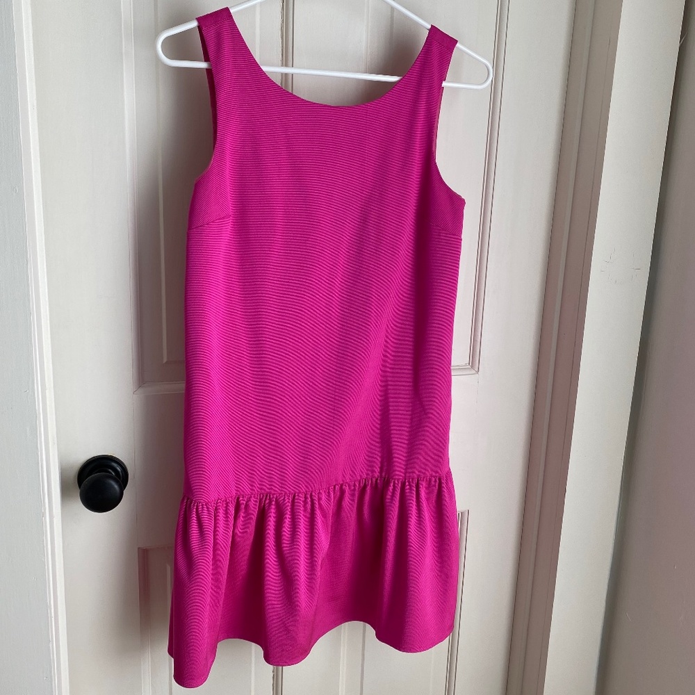 Bcbg generation hot pink mini dress- drop hem low back